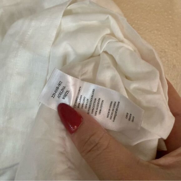 Rails White linen Tank Top L - Picture 2 of 5